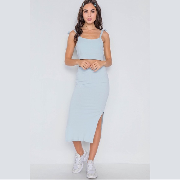 Baby Blue Knit Two Piece Set - Picture 2 of 6